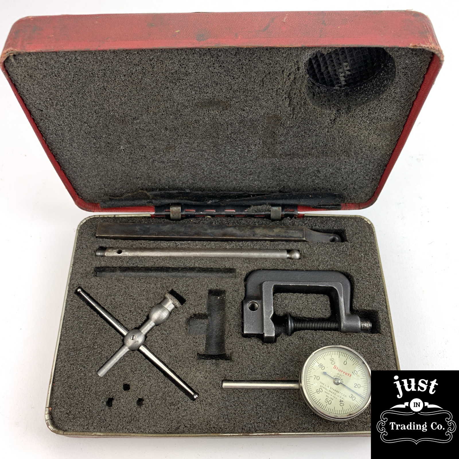 L.S. Starrett No.196 Universal Dial Indicator Kit with Hard Case
